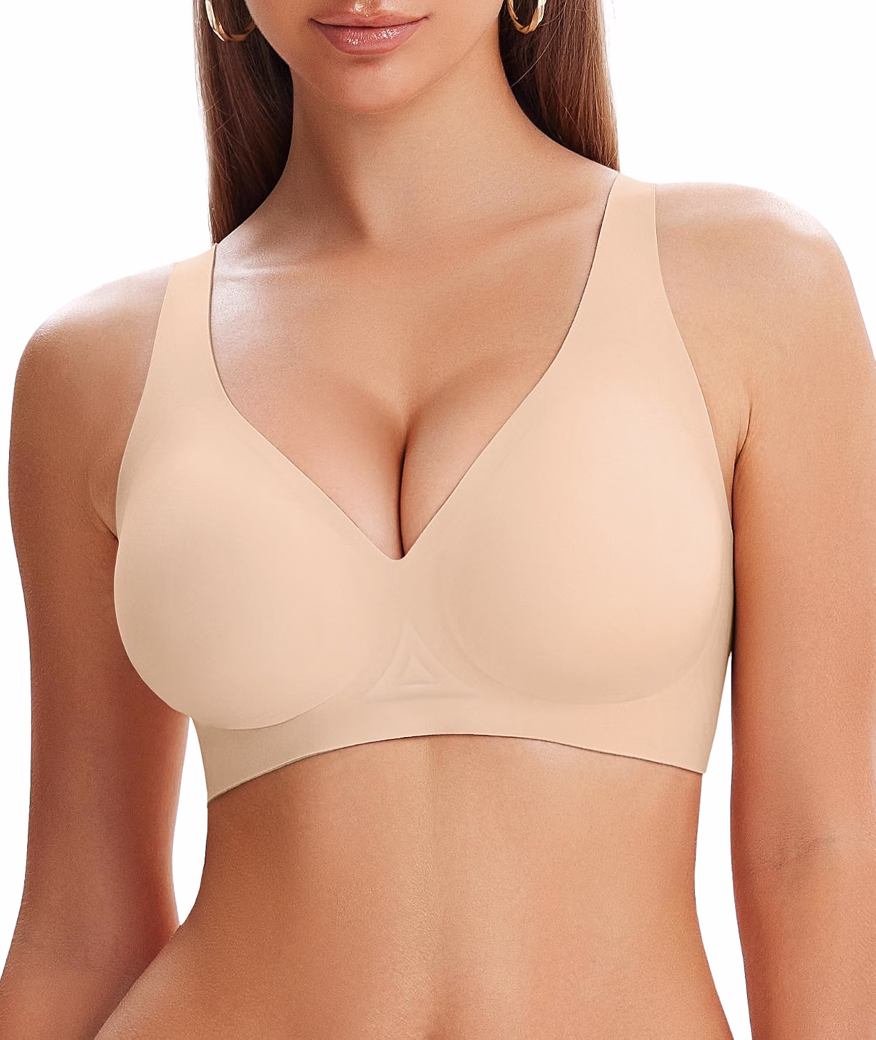 ROIIRO Jelly Wireless Deep V Bra