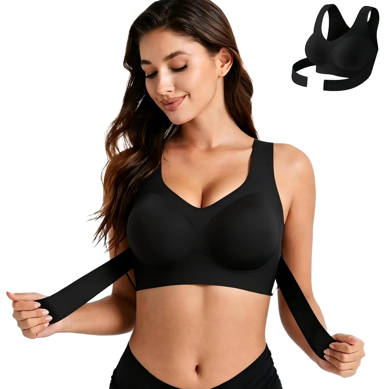 KSADZAIE Women's Front Closure Posture Corrector Bra