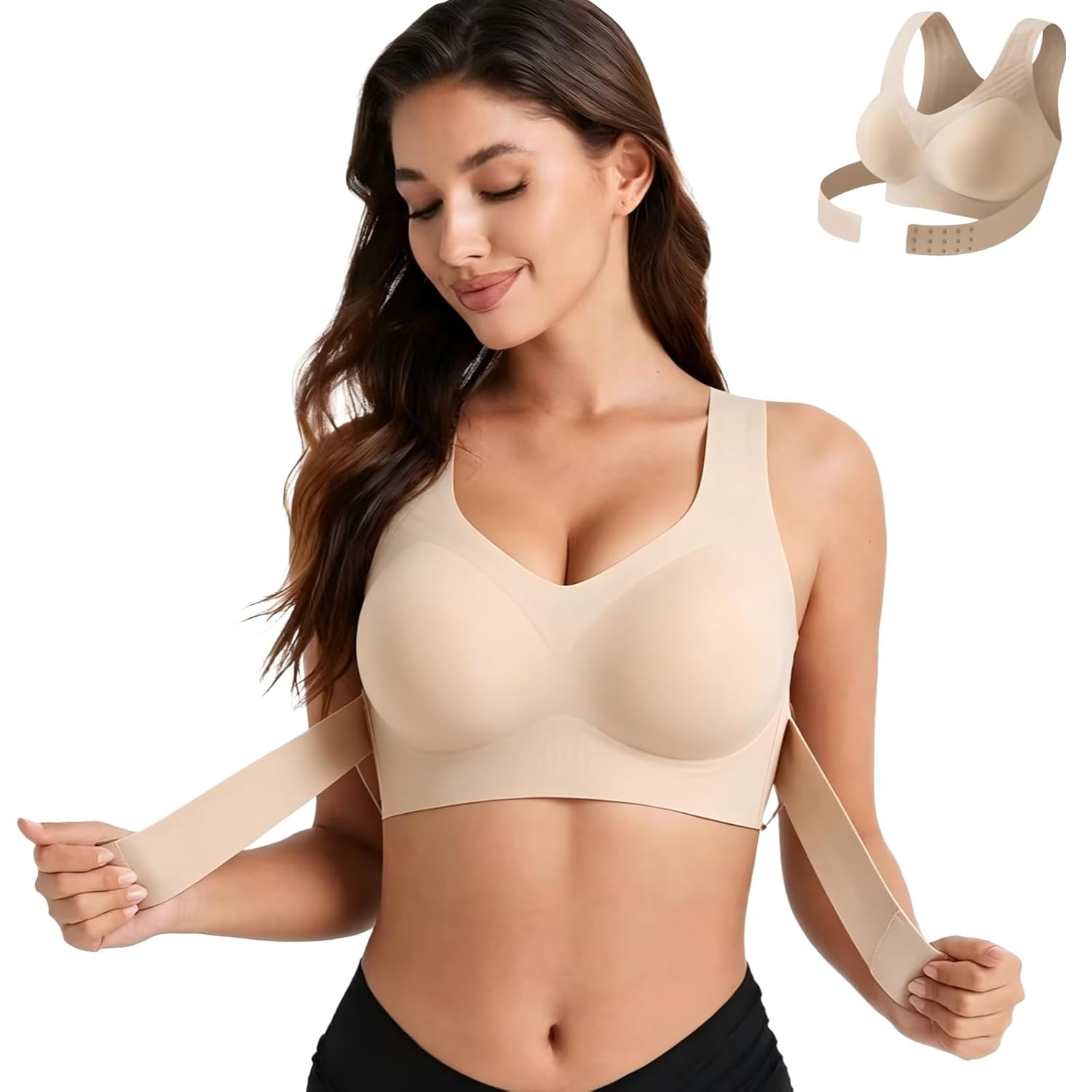 KSADZAIE Women's Front Closure Posture Corrector Bra — image 9