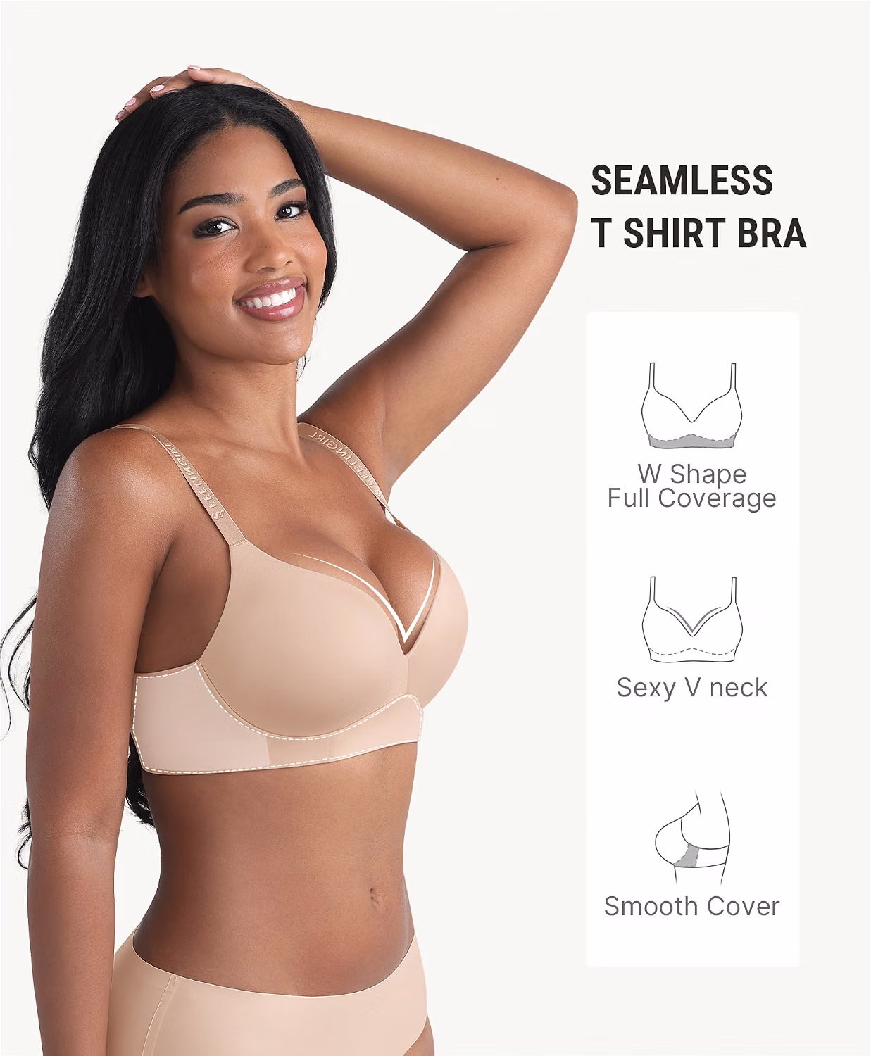 FeelinGirl Wireless Push Up Balconette Seamless Bra — image 3