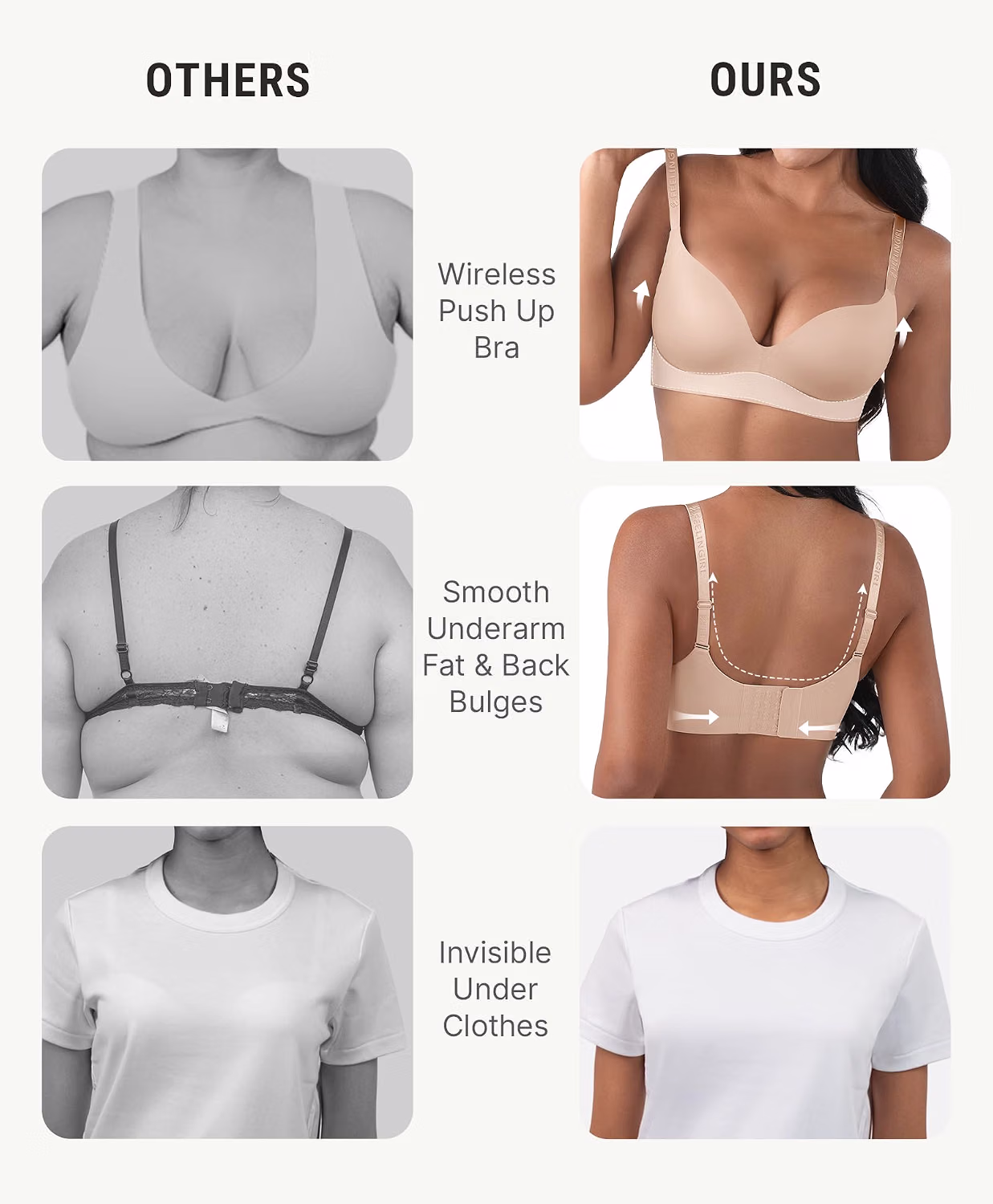 FeelinGirl Wireless Push Up Balconette Seamless Bra — image 4