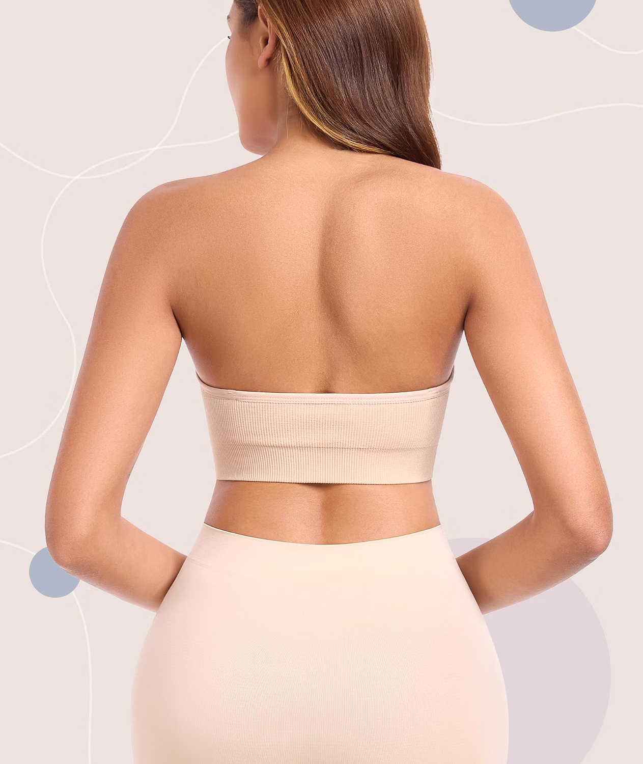 Finduself Strapless Wireless Padded Bandeau Bra — image 3