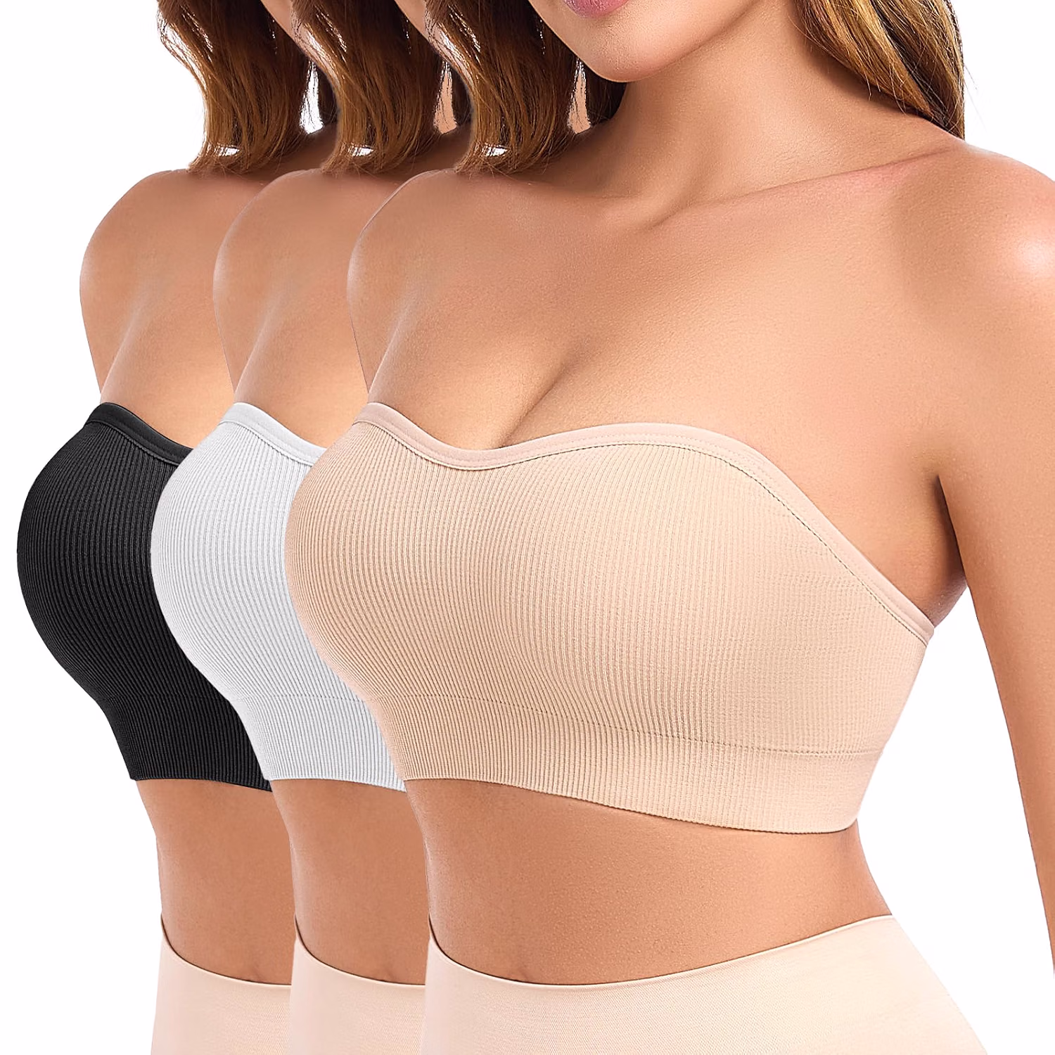 Finduself Strapless Wireless Padded Bandeau Bra — image 7