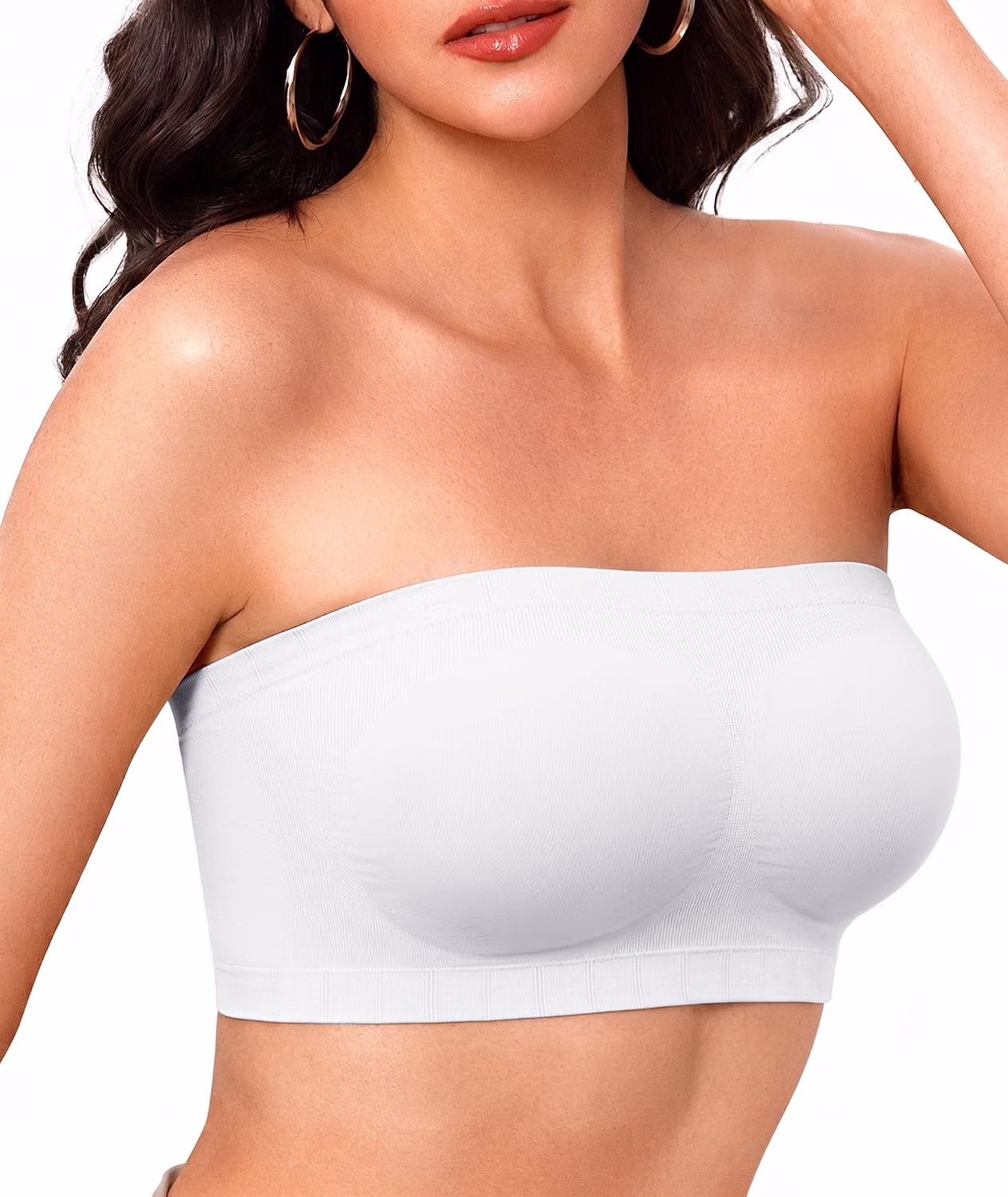 Women's Wireless Strapless Bandeau Bra with Fixed Pads — image 7