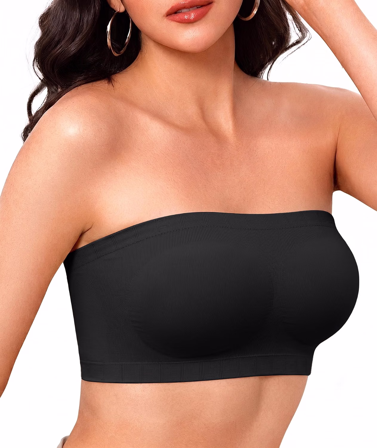 Women's Wireless Strapless Bandeau Bra with Fixed Pads — image 8