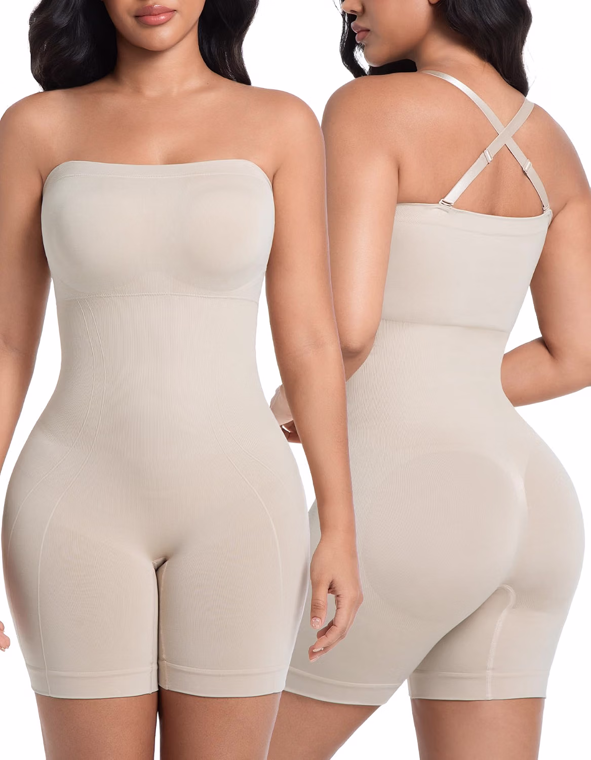 SIMIYA Tummy Control Shapewear Bodysuit with Built-in Bra