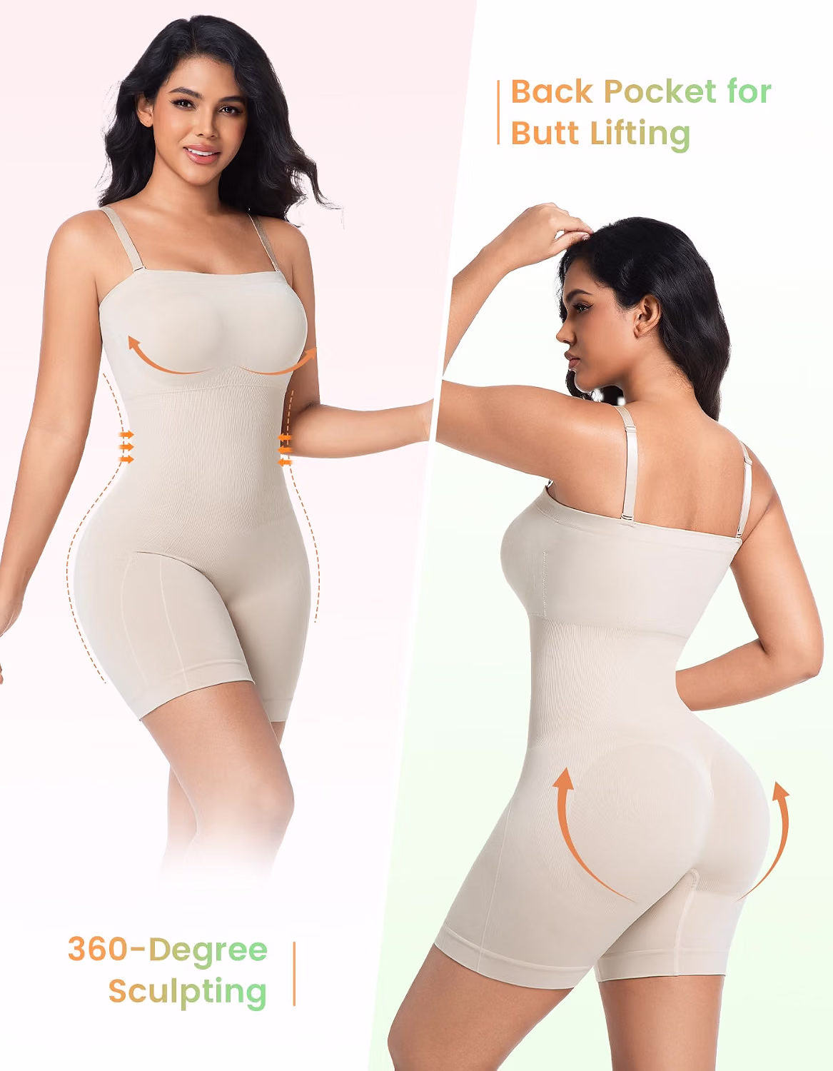 SIMIYA Tummy Control Shapewear Bodysuit with Built-in Bra — image 3
