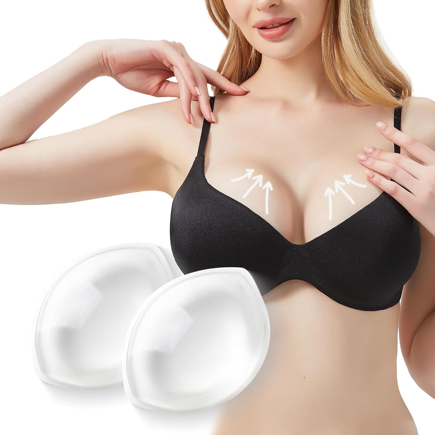 OXYSAIKO Clear Silicone Gel Bra Pads