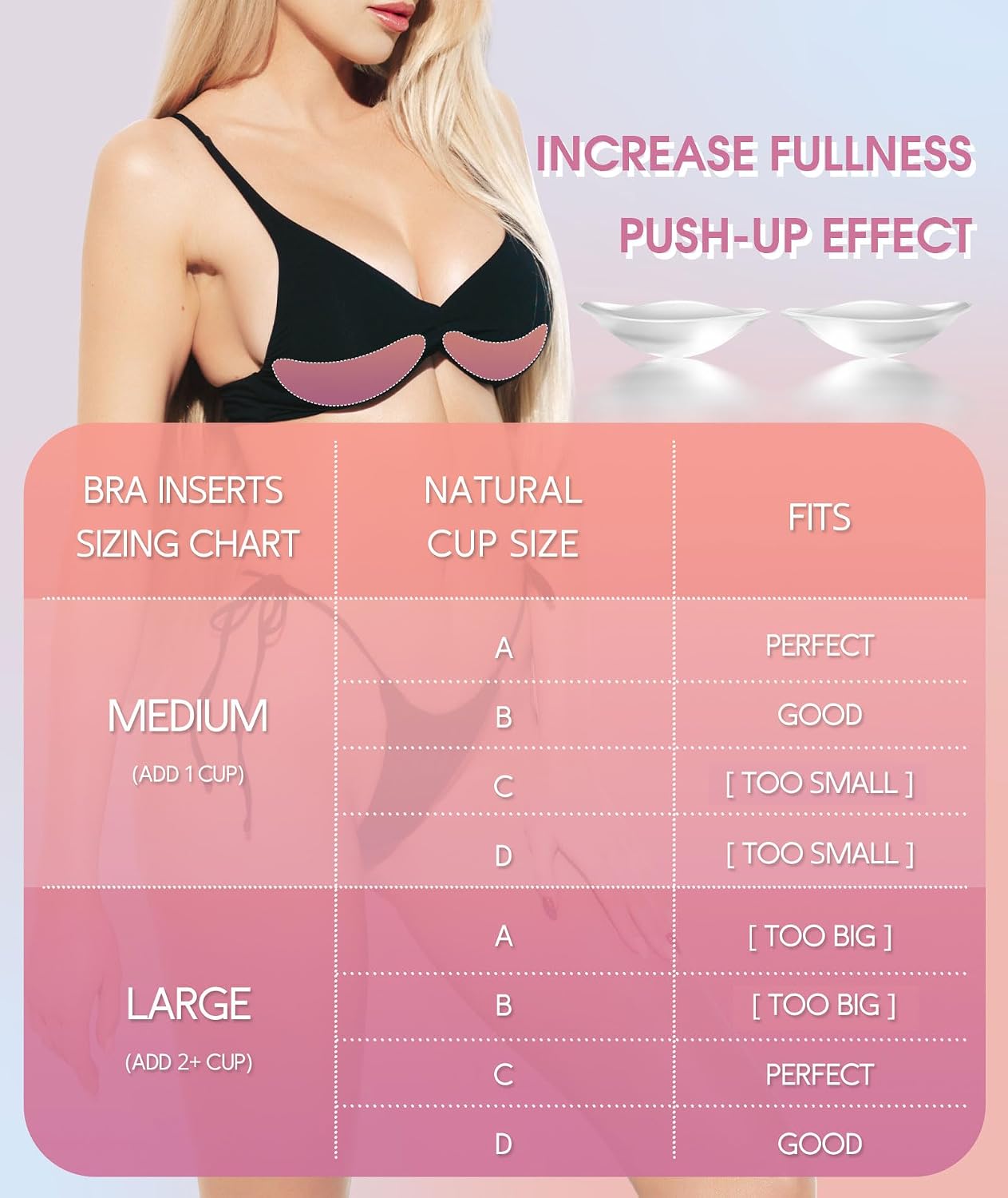 OXYSAIKO Clear Silicone Gel Bra Pads — image 6