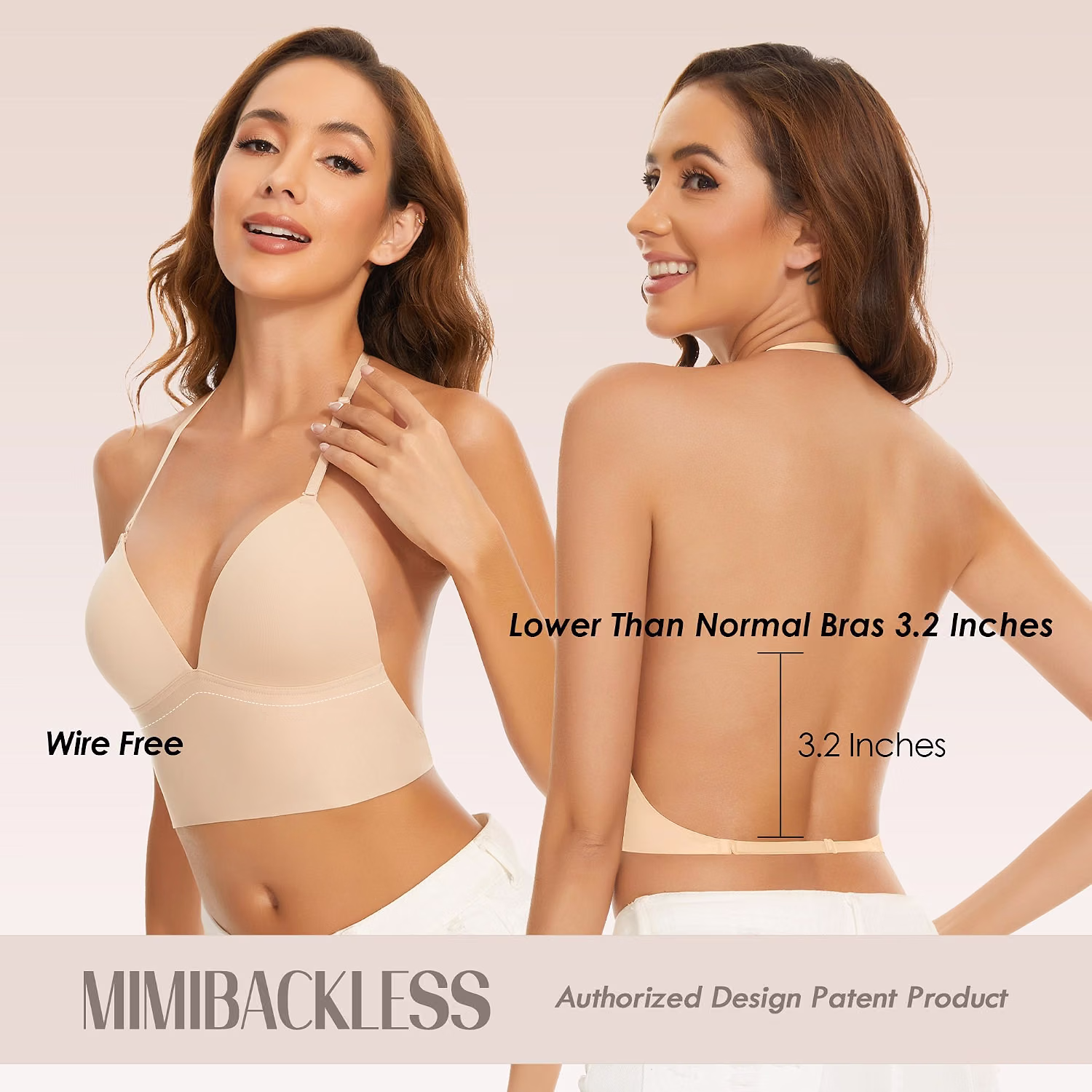 MIMIBACKLESS Seamless Triangle Backless Bralette — image 3