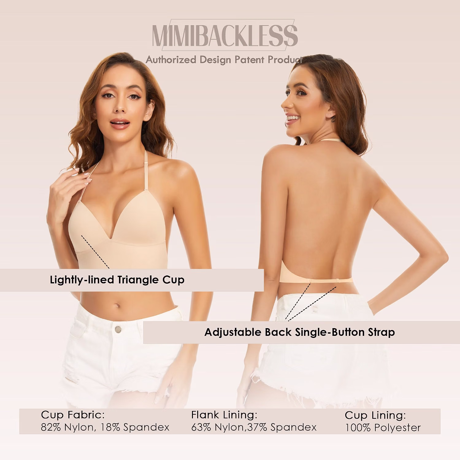 MIMIBACKLESS Seamless Triangle Backless Bralette — image 5