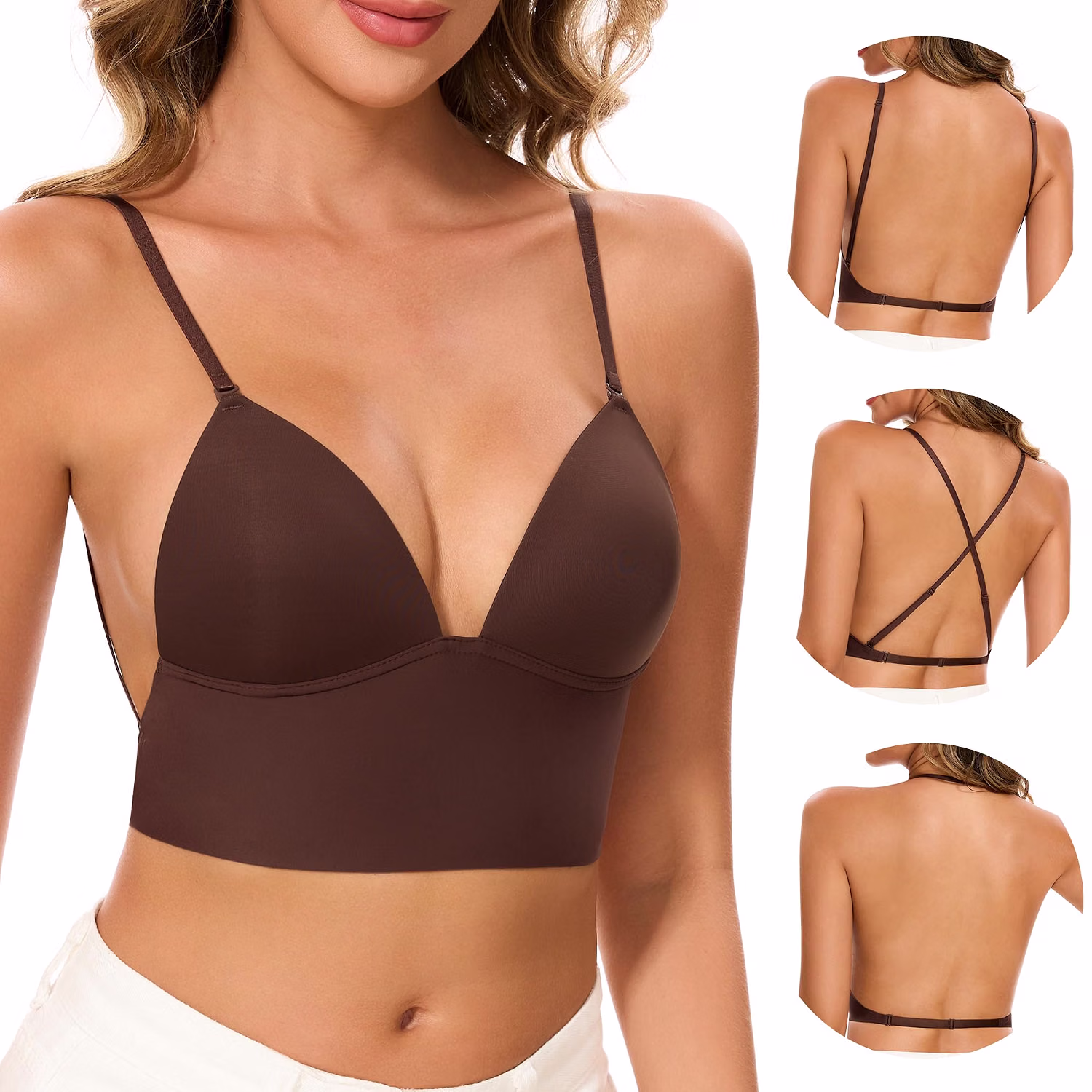 MIMIBACKLESS Seamless Triangle Backless Bralette — image 7