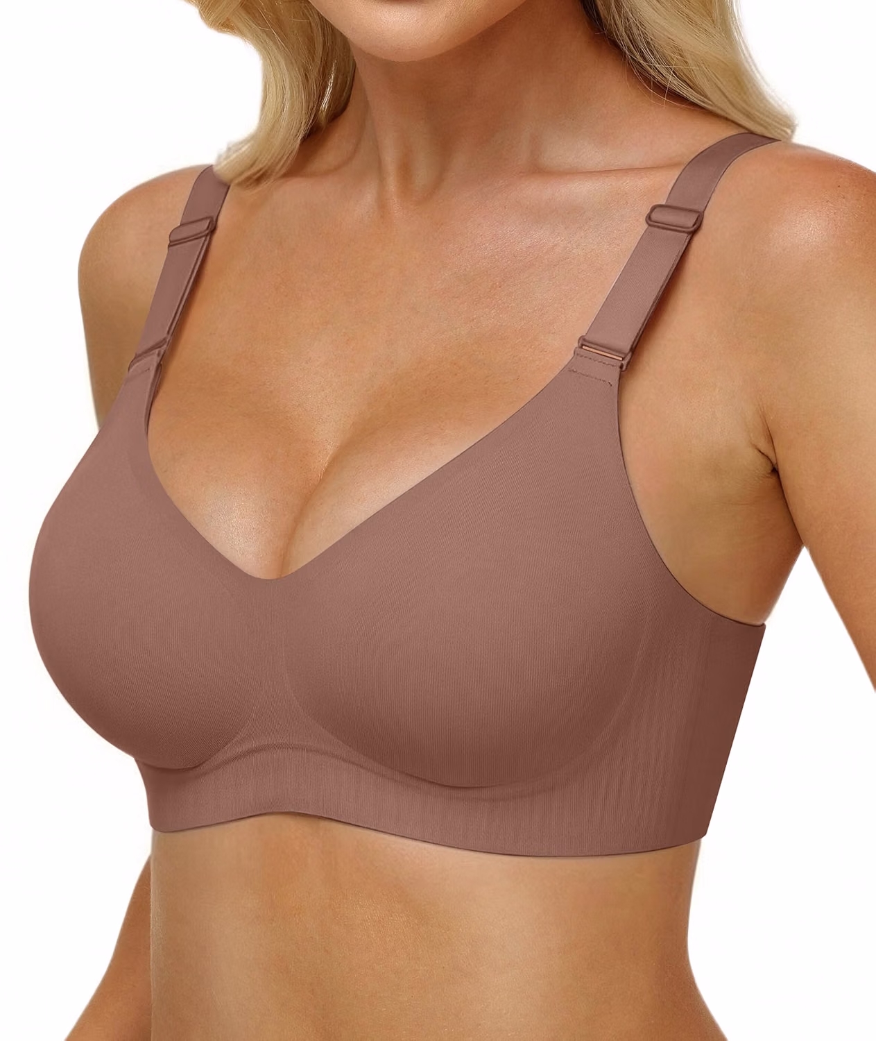 Finduself Jelly Deep V Wireless Seamless Bra — image 11