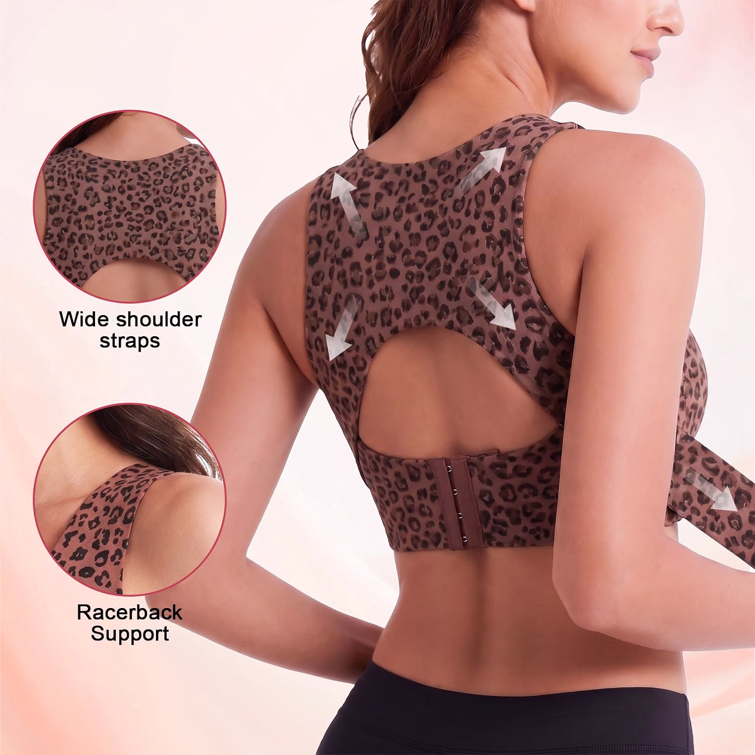 TOSHOW Women's Front Closure Posture Corrector Bra — image 4