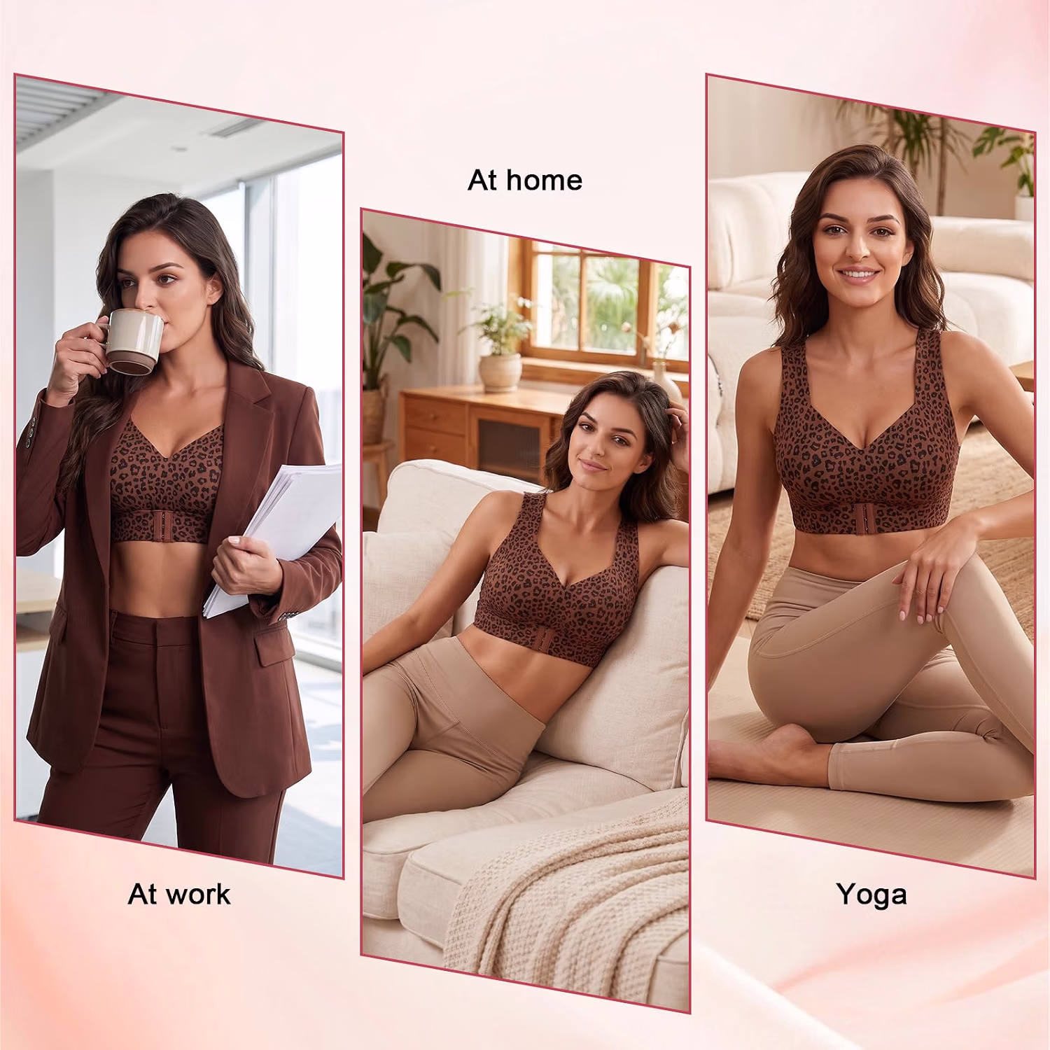 TOSHOW Women's Front Closure Posture Corrector Bra — image 7