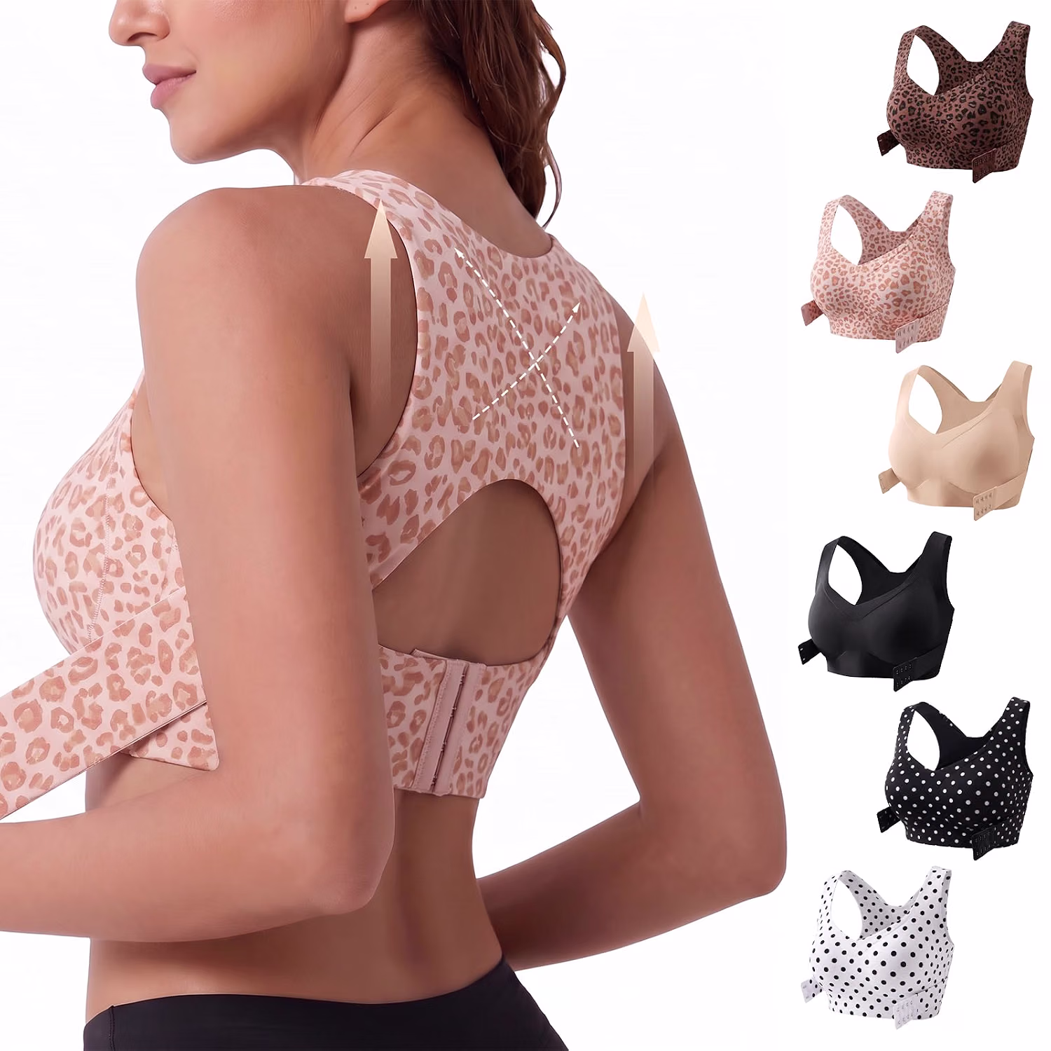 TOSHOW Women's Front Closure Posture Corrector Bra — image 10