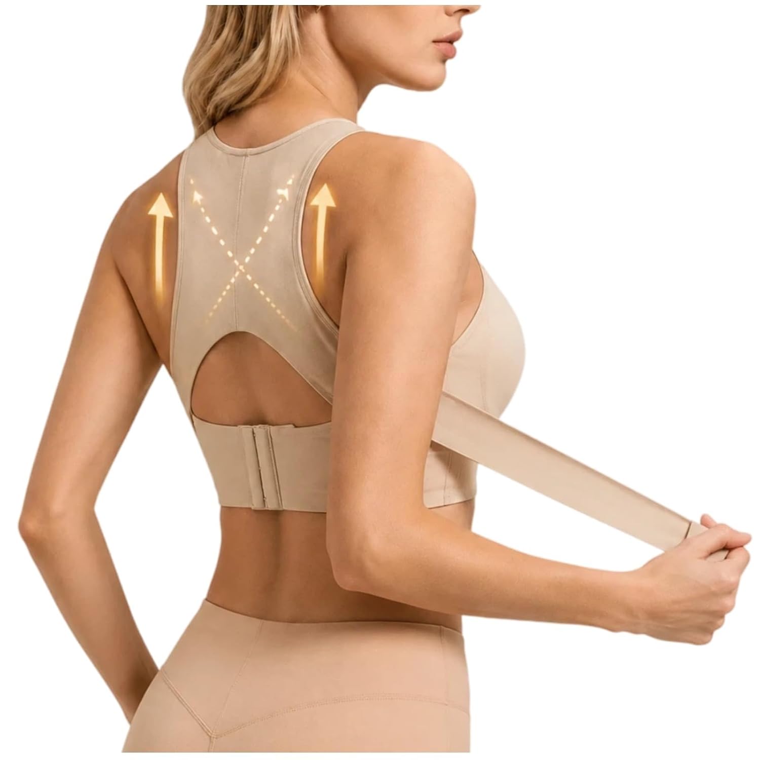 KSADZAIE Women's Posture Support Front Closure Bra