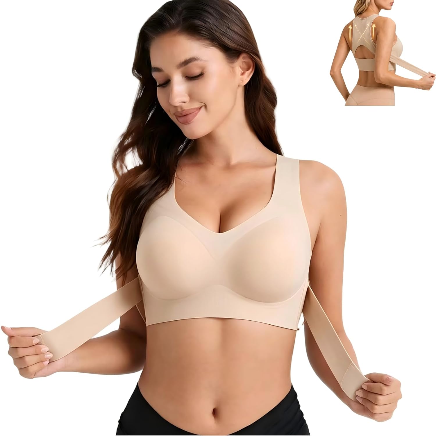 KSADZAIE Women's Posture Support Front Closure Bra — image 2